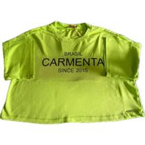 Camiseta feminina m/c carmenta ampla - tam. p - verde neon