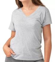 Camiseta Feminina Manga Curta Básica tamanha P cor cinza Camiseta Feminina Manga Curta Básica tamanha P cor cinza