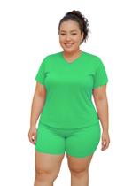 Camiseta Feminina Manga Curta Dryfit Fitness Academia Plus Size