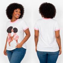 Camiseta Feminina Manga Curta Estampada Casual Estilosa Camiseta Feminina Manga Curta Estampada Casual Estilosa