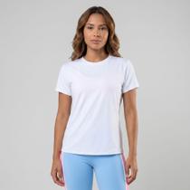 Camiseta Feminina Manga Curta UV50 DryFit Academia Patra Cor:BrancoTamanho:GG