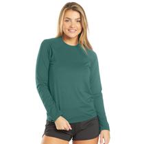 Camiseta Feminina Manga Longa com Proteção UV Estilo Slim