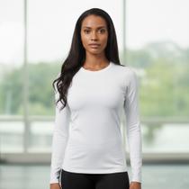 Camiseta Feminina Manga Longa Dryfit Proteção UV50 Cores Sortidas