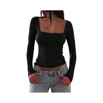Camiseta Feminina Manga Longa Slim Fit - Elegante e Casual para Outono
