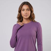 Camiseta Feminina Manga Longa UV50 Dry Fit Patra Cor:Roxo MauveTamanho:M