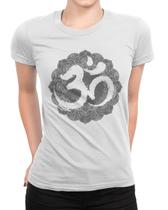 Camiseta Feminina Mantra Om Hinduísmo Meditação
