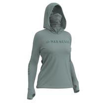 Camiseta Feminina Mar Negro X-Protection 360 com Capuz e Buff (Alecrim, +50UV)