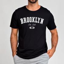 Camiseta Feminina Masculina Oversized Brooklyn New York 1898 Blusa Algodão T-shirt Brookyn