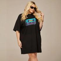 Camiseta Feminina Moda Jovem Oversized Plus Size Diversas Estampas 100% Algodão Verão Camiseta Feminina Moda Jovem Oversized Plus Size Diversas Estampas 100% Algodão Verão
