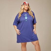 Camiseta Feminina Moda Jovem Oversized Plus Size Diversas Estampas 100% Algodão Verão Camiseta Feminina Moda Jovem Oversized Plus Size Diversas Estampas 100% Algodão Verão