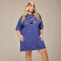 Camiseta Feminina Moda Jovem Oversized Plus Size Diversas Estampas 100% Algodão Verão Camiseta Feminina Moda Jovem Oversized Plus Size Diversas Estampas 100% Algodão Verão