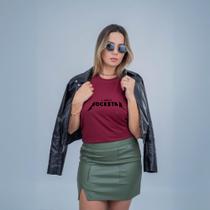 Camiseta Feminina Modelo Novo Estampa I Am 053 Rockstar Estilo Rebelde Look Outfit Show Rock'n Roll