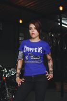 Camiseta feminina moto chopper - Daruma Camisetas