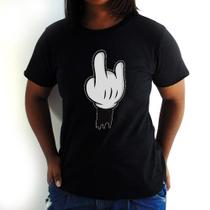 Camiseta Feminina Mouse Rock N' Roll Preta - Hipsters