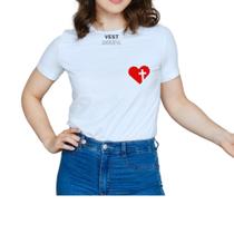 Camiseta Feminina Natal JESUS AMOR ETERNO Algodão Camiseta Feminina Natal JESUS AMOR ETERNO Algodão