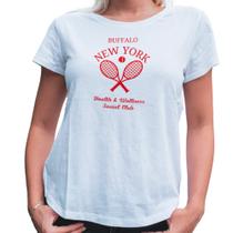 Camiseta feminina New York Health & Wellness manga curta Estilo Casual Chic