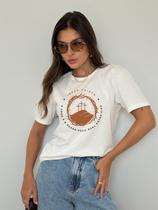 Camiseta Feminina Off White Jesus Cristo Camiseta Feminina Off White Jesus Cristo