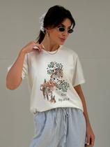 Camiseta Feminina Off White Leopard All Good Camiseta Feminina Off White Leopard All Good