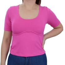 Camiseta Feminina Olho Fatal MC Viscose Pink - 6013