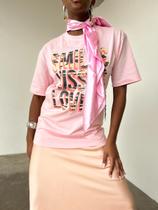 Camiseta Feminina Oversized Estampa Frontal Sabrina