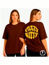 Camiseta Feminina oversized Feminina Pretty Girl Moda Fitness Treino academia exercícios Malha 100%