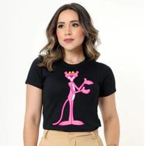 Camiseta Feminina Pantera Cor de Rosa Animes Estilosa Várias Cores Camiseta Feminina Pantera Cor de Rosa Animes Estilosa Várias Cores