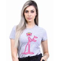 Camiseta Feminina Pantera Cor de Rosa Animes Estilosa Várias Cores