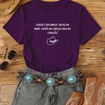 Camiseta Feminina Personalizada Country Chique é Ser Simples 100% Algodão