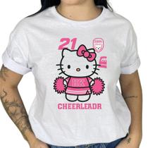 Camiseta Feminina Personalizada Hello Kitt Cheerleadr Animadora Tshirt