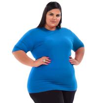 Camiseta Feminina Plus Size 100% Algodão