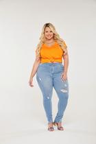 Camiseta Feminina Plus Size Básica Tshirt Plus