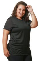 Camiseta Feminina Plus Size Blusa Tapa Bumbum Dry Fit Academia, Treino, Corrida