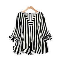 Camiseta Feminina plus Size Com Decote Em V E Estampa Xadrez, Leve E Respirável, Moda Primavera,