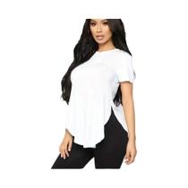 Camiseta Feminina plus Size Com Estampa Animal Y2K Casual De Manga Curta Preta E Branca Camiseta Feminina plus Size Com Estampa Animal Y2K Casual De Manga Curta Preta E Branca