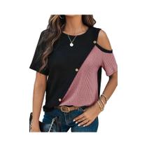 Camiseta feminina plus size de primavera e verão Camiseta feminina plus size de primavera e verão
