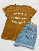 Camiseta Feminina Plus Size Estonada Caramelo My Dog