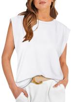 Camiseta feminina plus size primavera-verão de manga curta branca Camiseta feminina plus size primavera-verão de manga curta branca