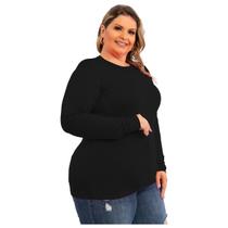 Camiseta Feminina Plus Size Proteção UV Manga Longa Térmica