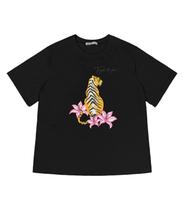 Camiseta Feminina Plus Size Secret Glam Preto