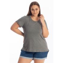 Camiseta Feminina Plus Size Veste Legging Longa Tapa Bumbum