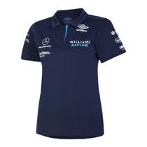 Camiseta Feminina Polo Umbro Williams Racing Media Azul Original Camiseta Feminina Polo Umbro Williams Racing Media Azul Original