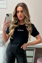 Camiseta Feminina Preta Amar Camiseta Feminina Preta Amar