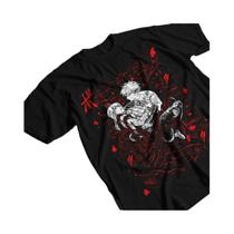 Camiseta Feminina Preta De Algodão Anime Chainsaw Man Denji Makima Harajuku Y2k Manga Camiseta Feminina Preta De Algodão Anime Chainsaw Man Denji Makima Harajuku Y2k Manga