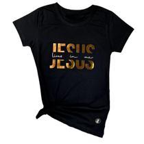 Camiseta Feminina Preta Jesus Lives in Me