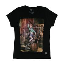 Camiseta Feminina Preta Modelo Barril Camiseta Feminina Preta Modelo Barril