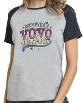 Camiseta feminina promovida a vovó do ano blusa camisa