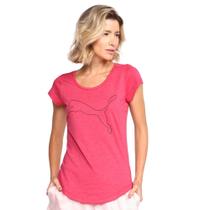 Camiseta Feminina Puma Performance Heather Pink