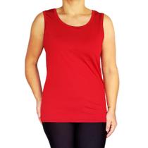Camiseta Feminina Regata Básica Lisa Suplex Light Pp ao Plus Size