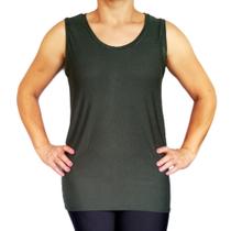 Camiseta Feminina Regata Básica Lisa Viscolycra Pp ao Plus Size