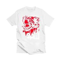 Camiseta Feminina Retrô De Terror Com Estampa De Cabeça De SAW, Gola Redonda, Estilo Harajuku, Top